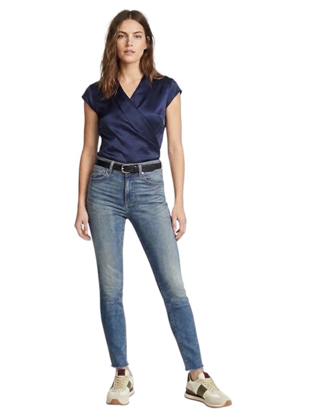 rag & bone Women Skinny Blue Jeans Size 26 Straight Leg Zipper Closure